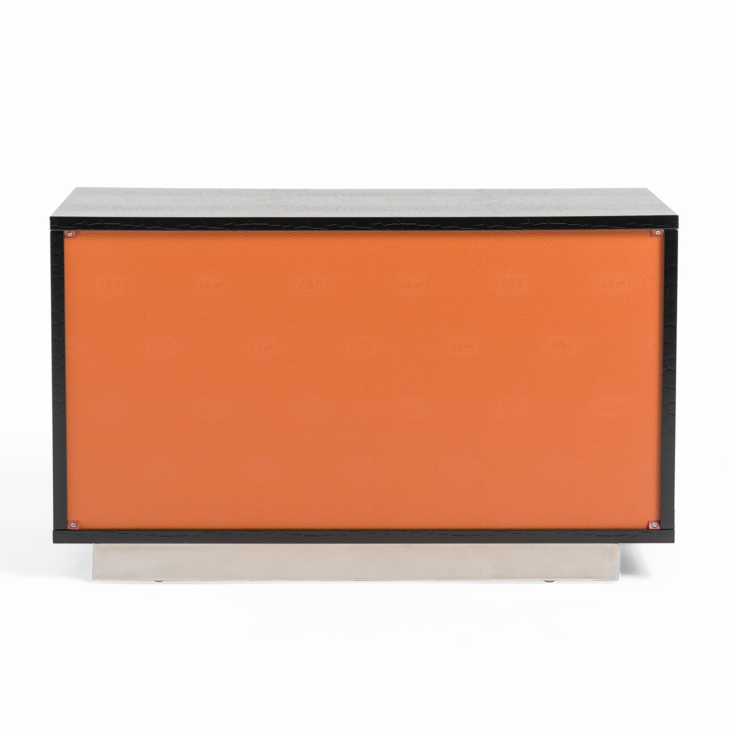 AX Victoria Modern Crocodile Nightstand