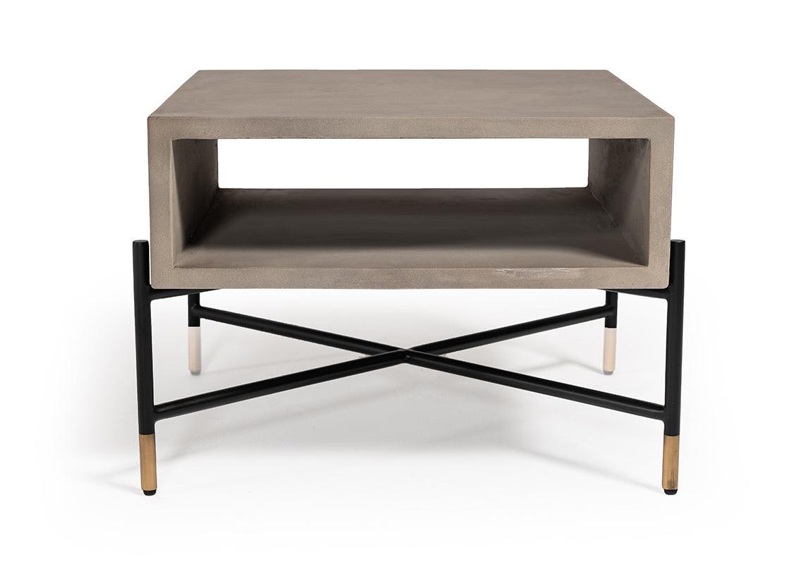 Modrest Walker Modern Concrete Metal Coffee Table