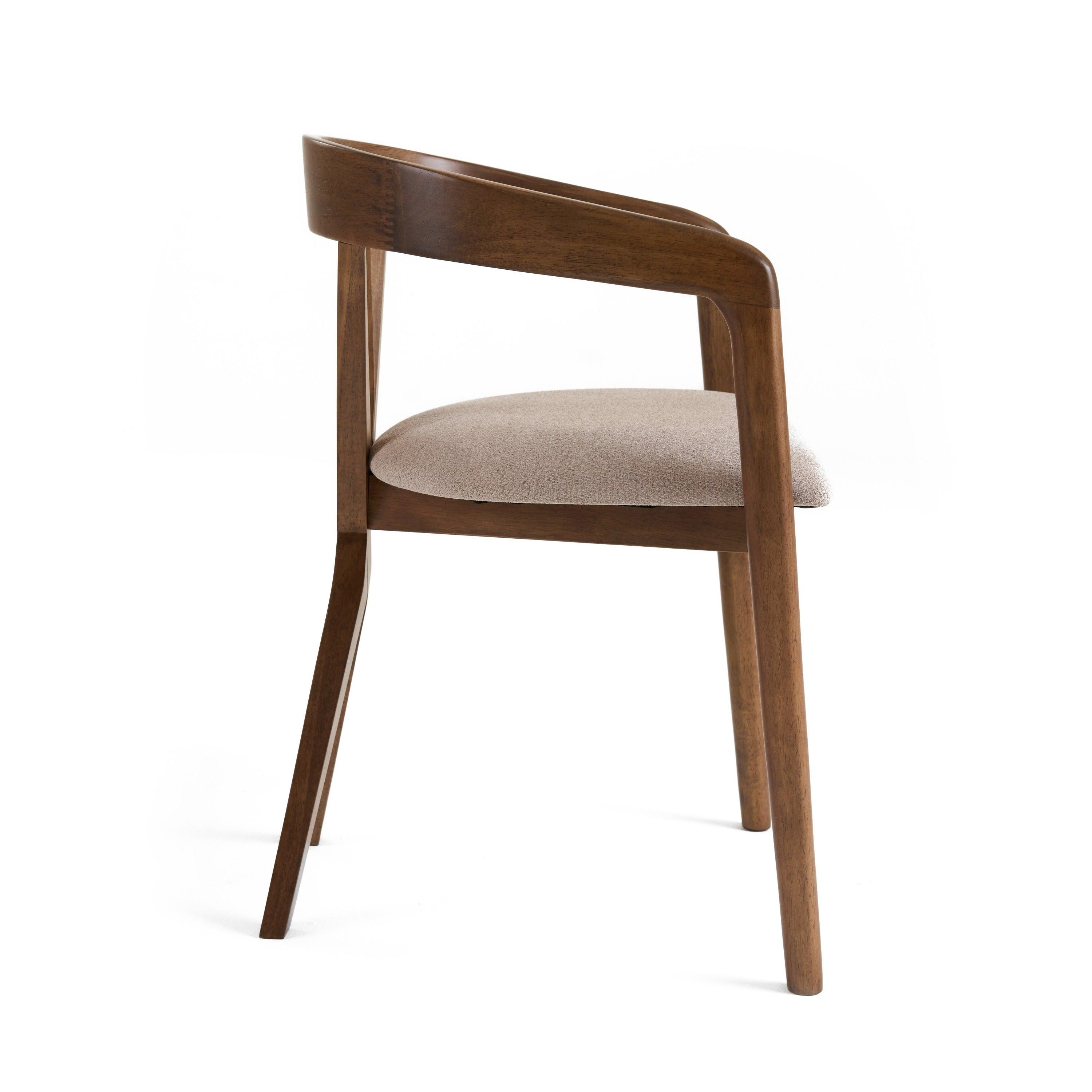 Modrest Weiss MidCentury Modern Light Fabric Dining Chair