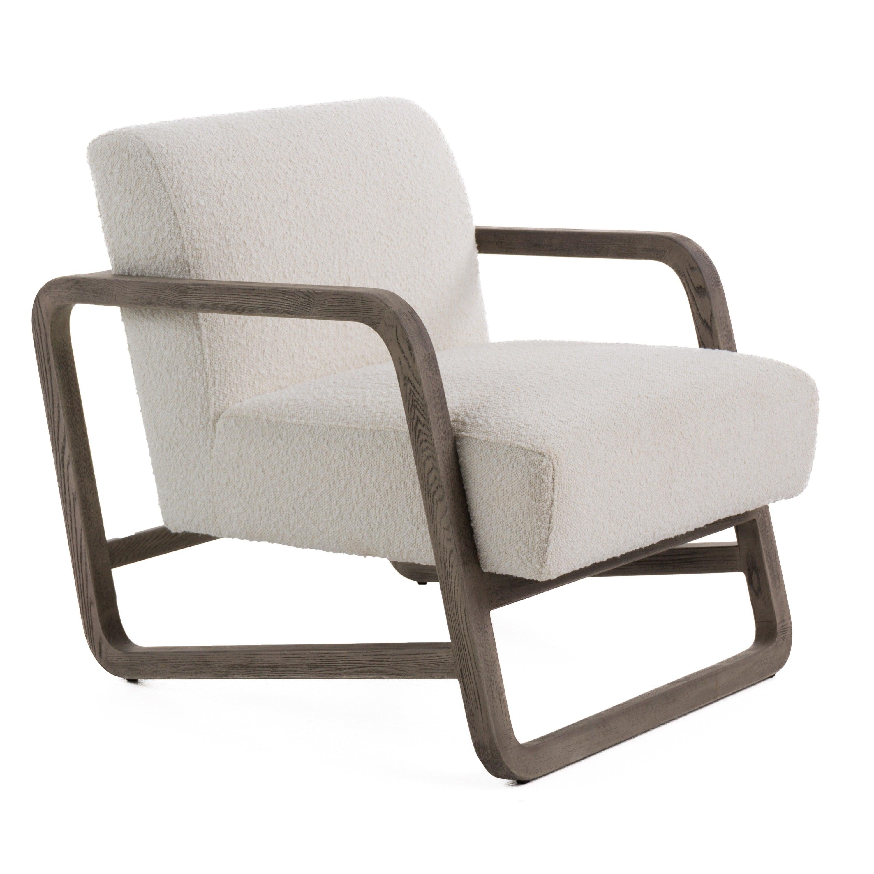 Modrest Wilber Modern Fabric Wood Accent Chair