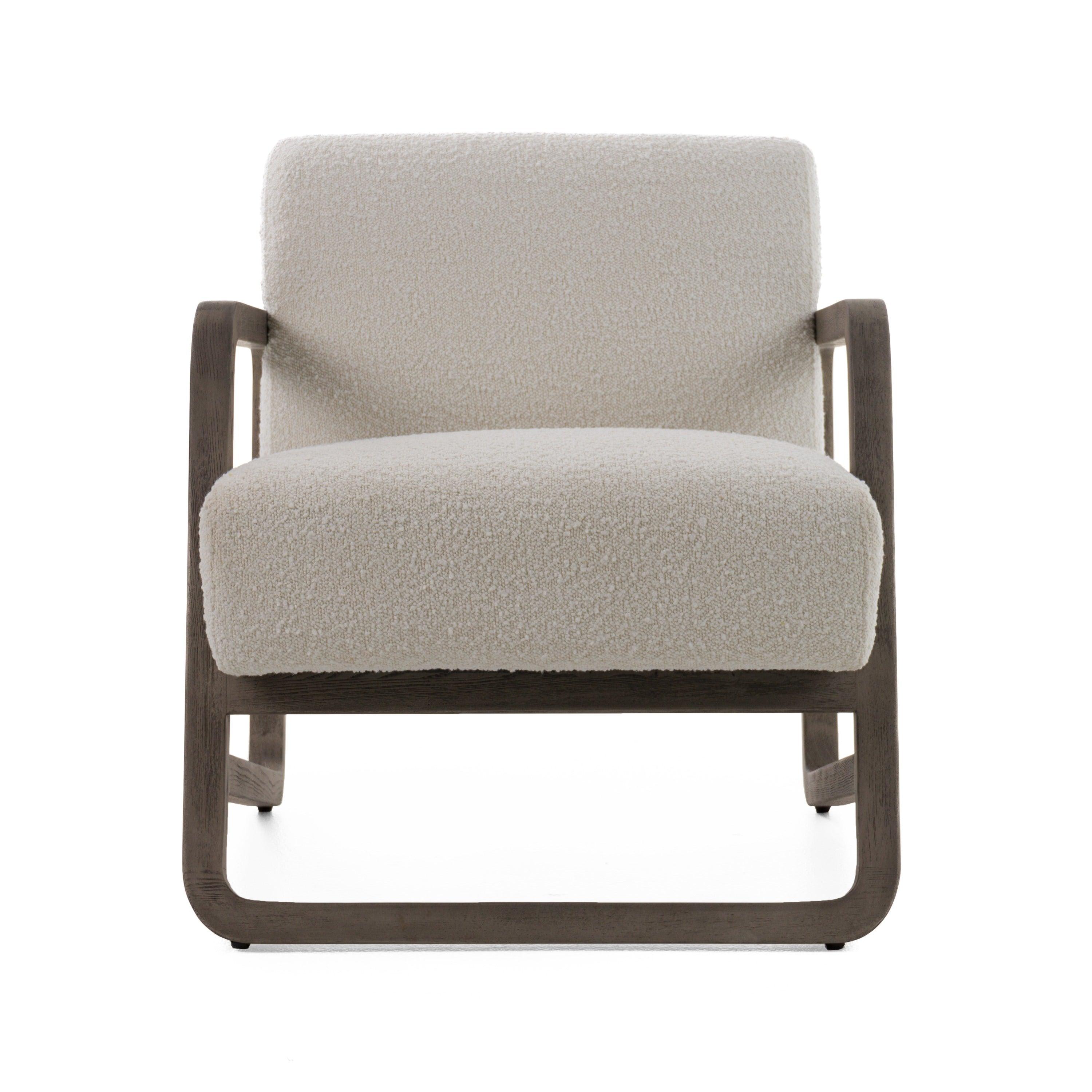 Modrest Wilber Modern Fabric Wood Accent Chair