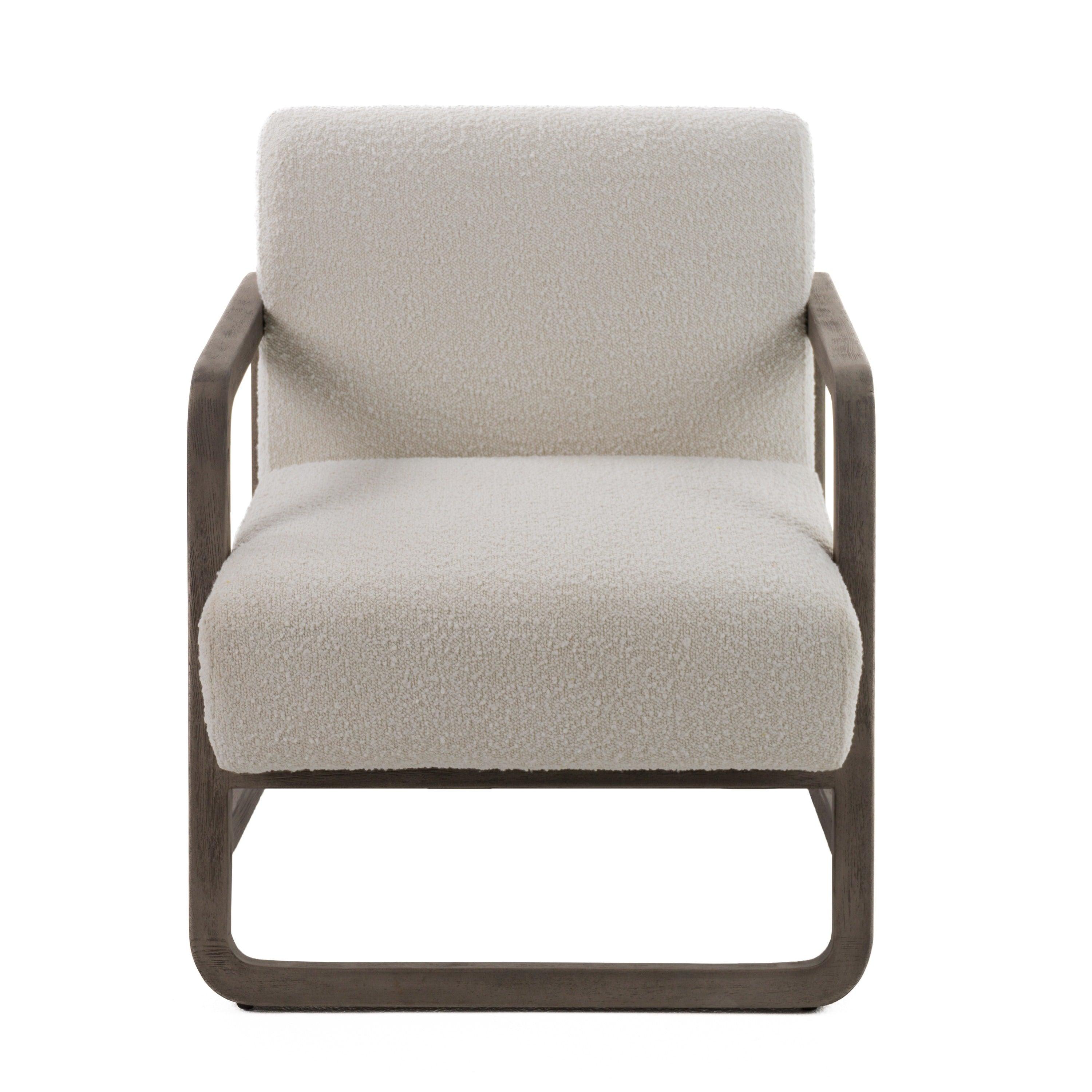 Modrest Wilber Modern Fabric Wood Accent Chair