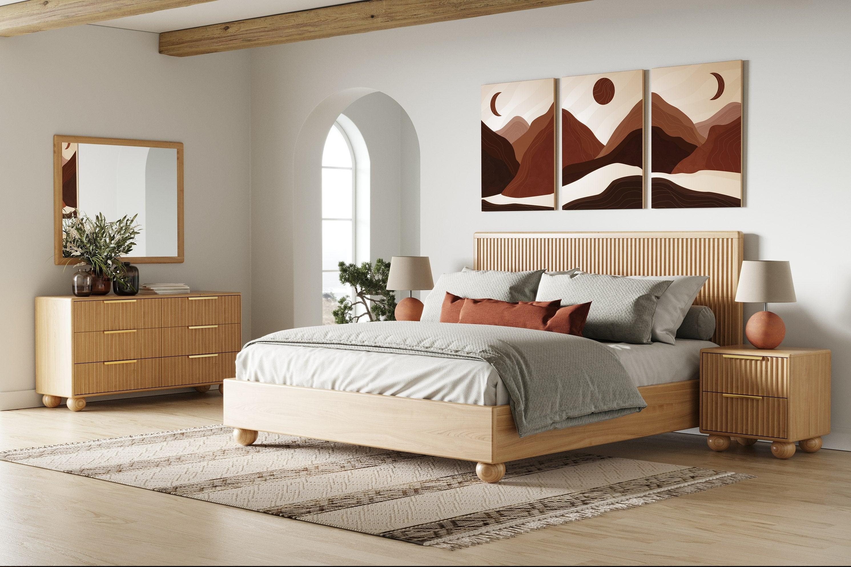 Modrest Winters Modern Natural Bedroom Set