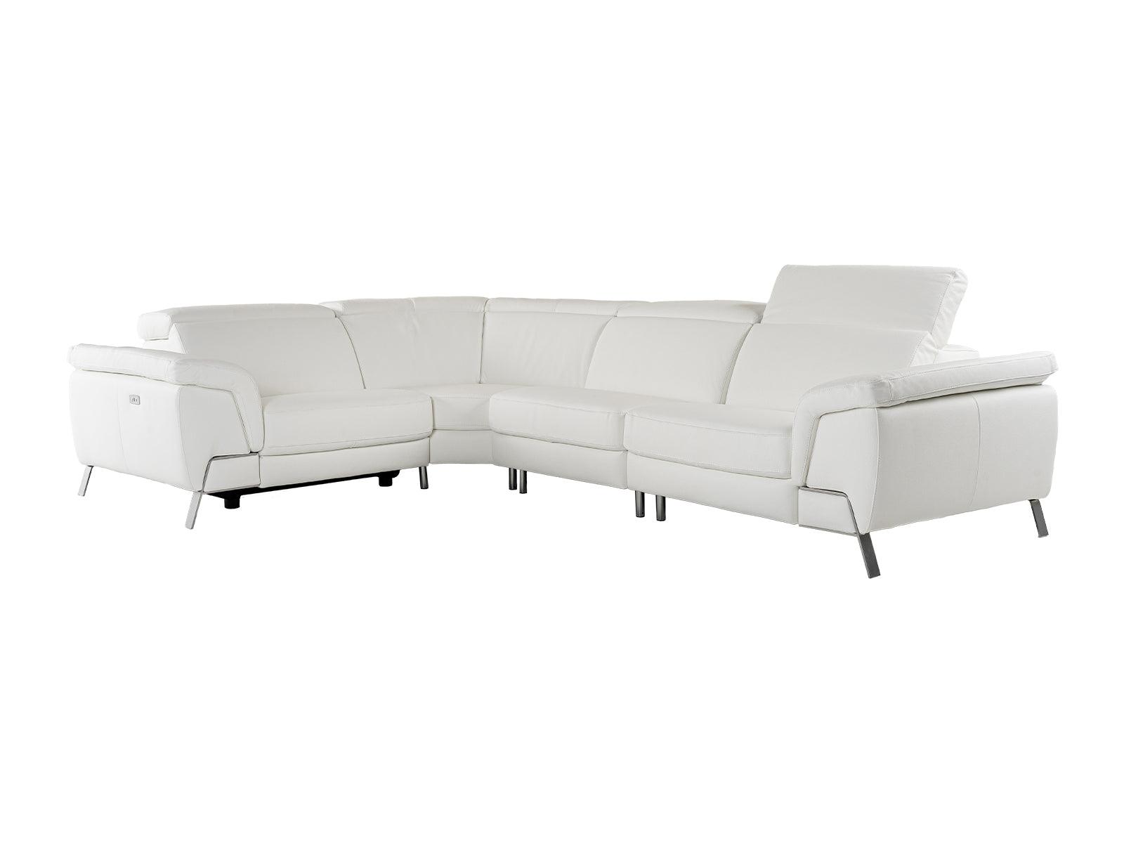 Lamod Italia Wonder Italian Modern Leather Sectional Sofa with Recliners