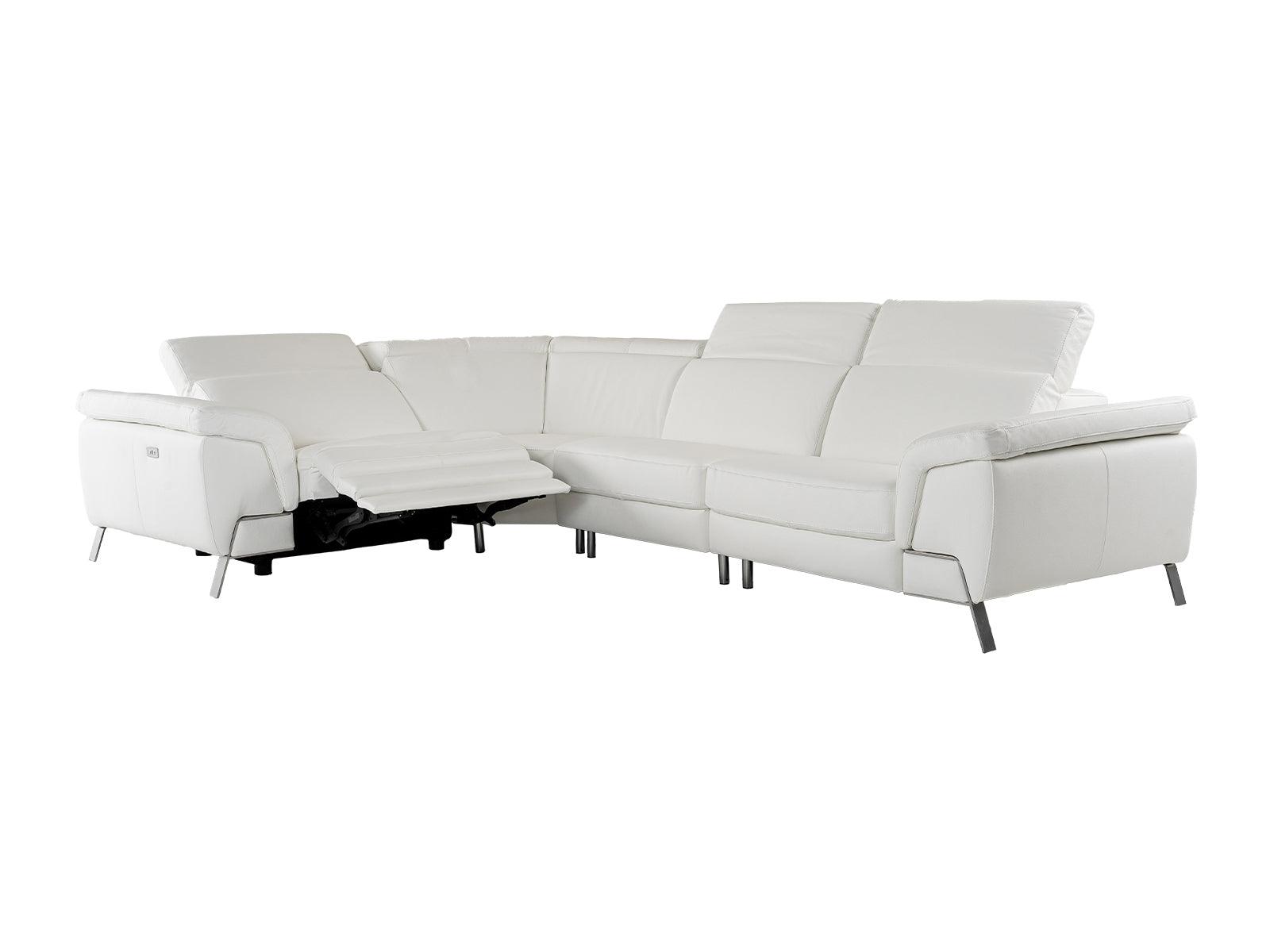 Lamod Italia Wonder Italian Modern Leather Sectional Sofa with Recliners