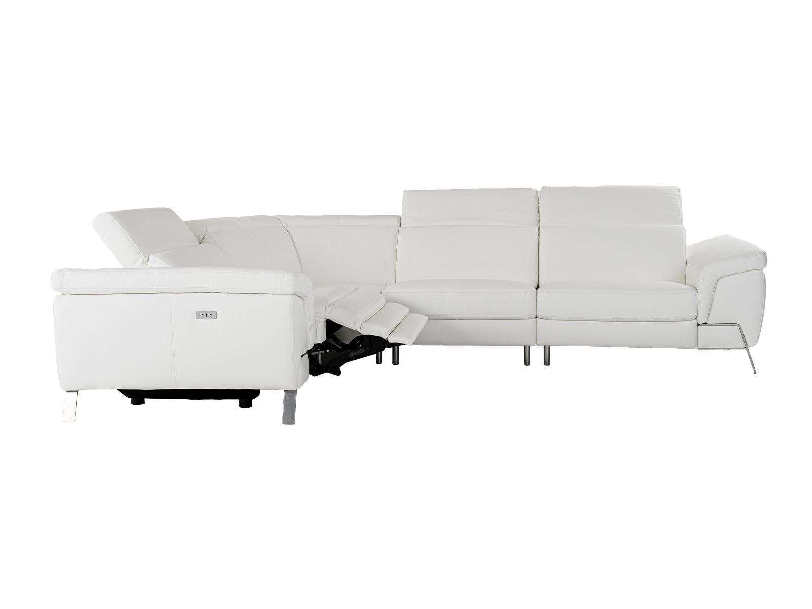 Lamod Italia Wonder Italian Modern Leather Sectional Sofa with Recliners