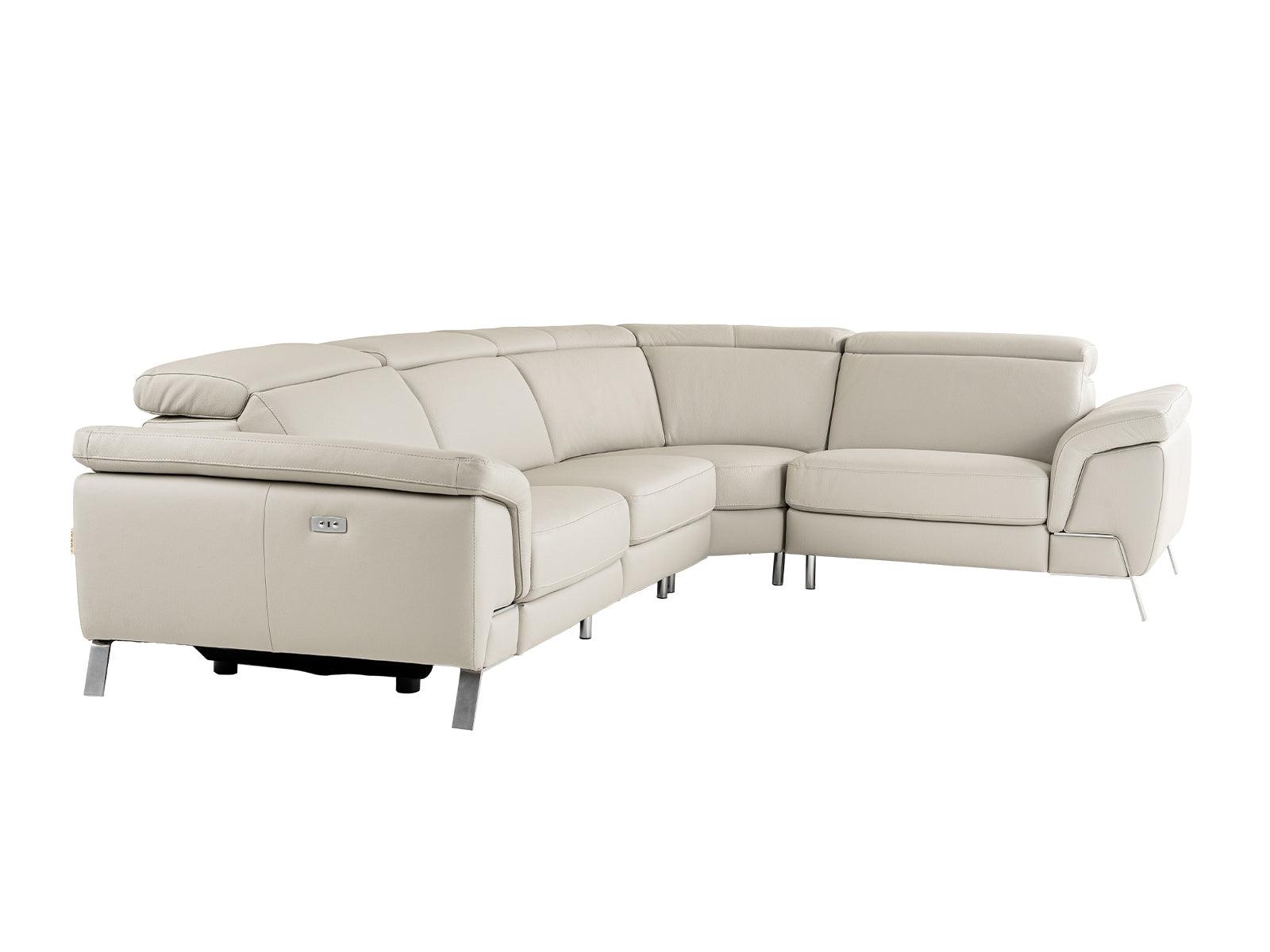 Lamod Italia Wonder Italian Modern Leather Sectional Sofa with Recliners