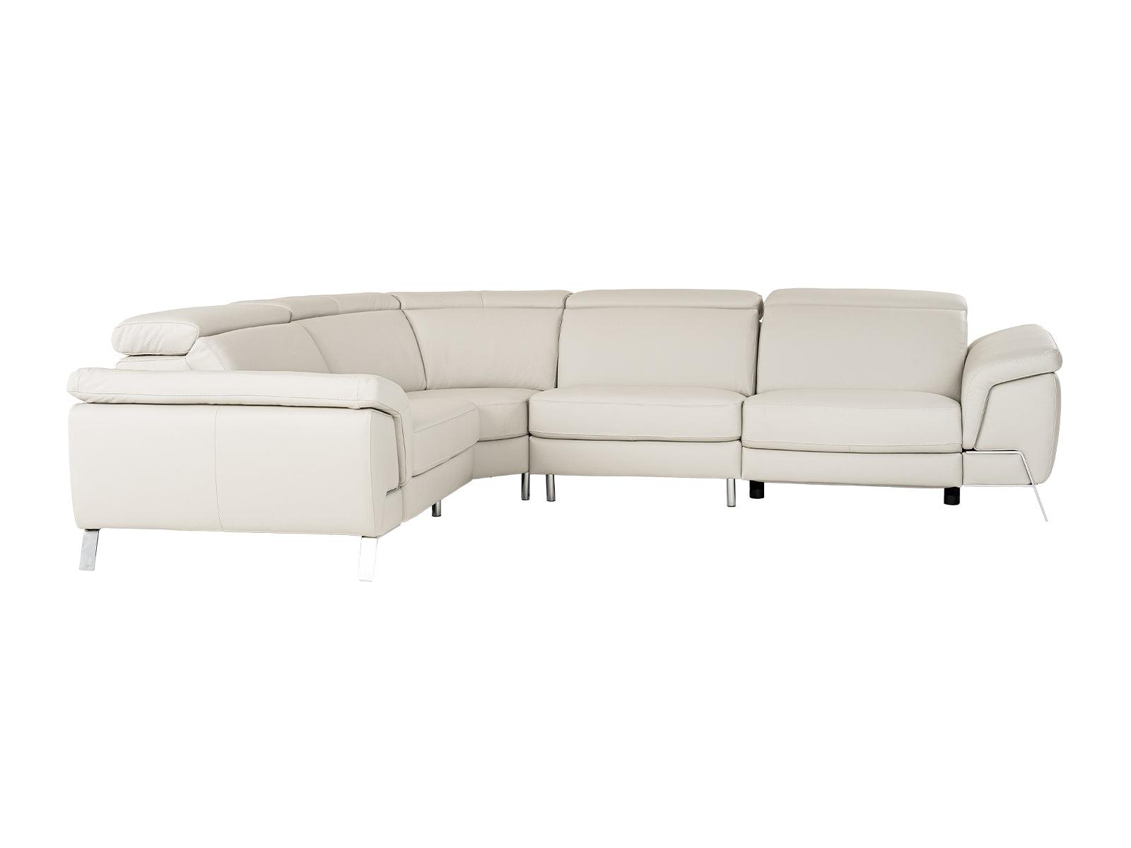 Lamod Italia Wonder Italian Modern Leather Sectional Sofa with Recliners