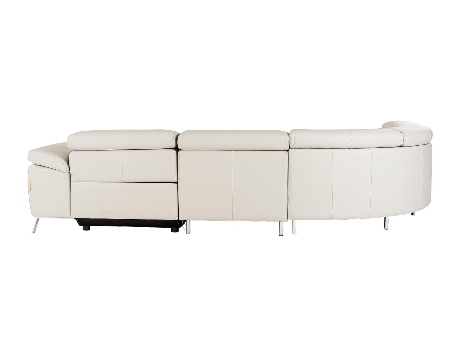 Lamod Italia Wonder Italian Modern Leather Sectional Sofa with Recliners