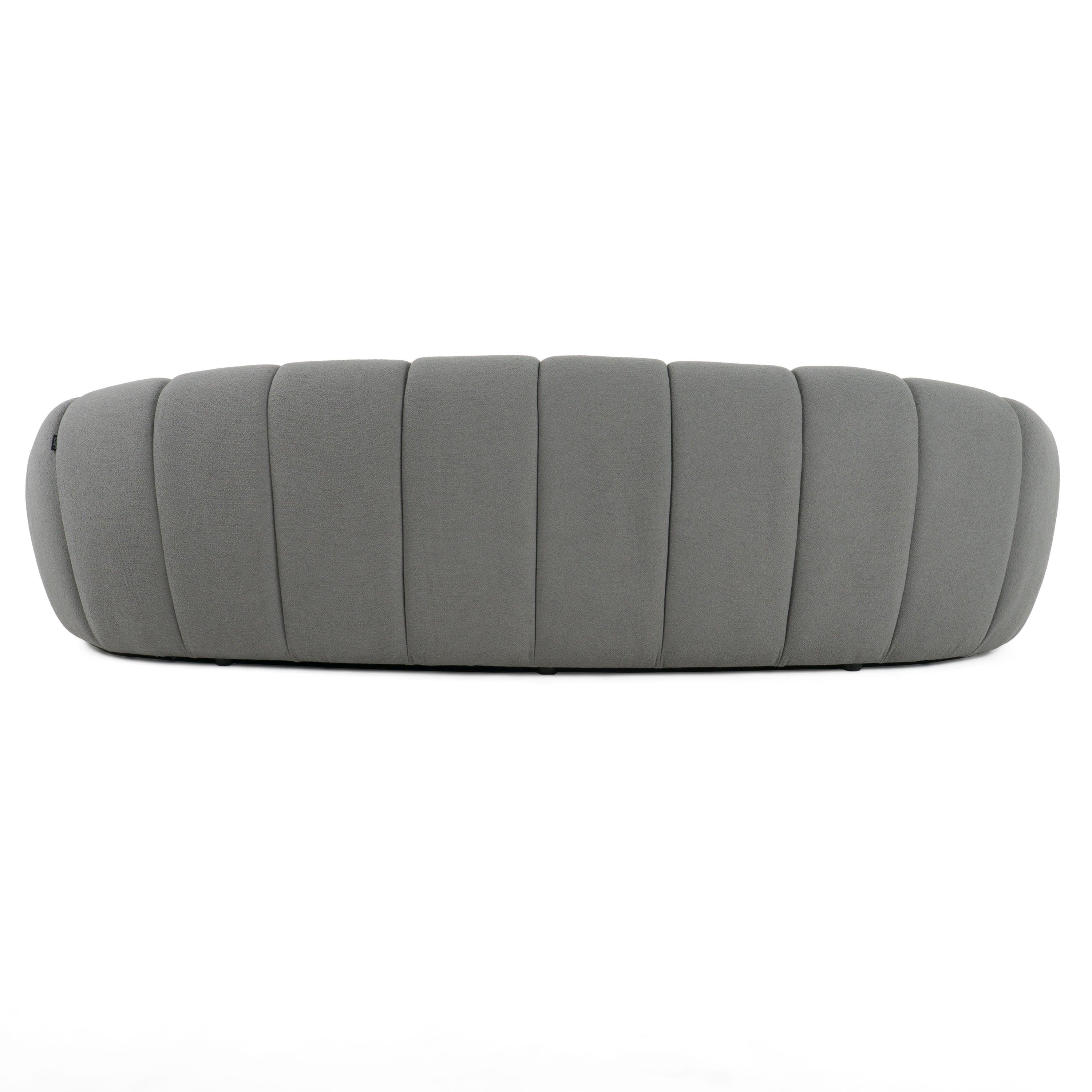 Divani Casa Yolonda Modern Curved Fabric Sofa