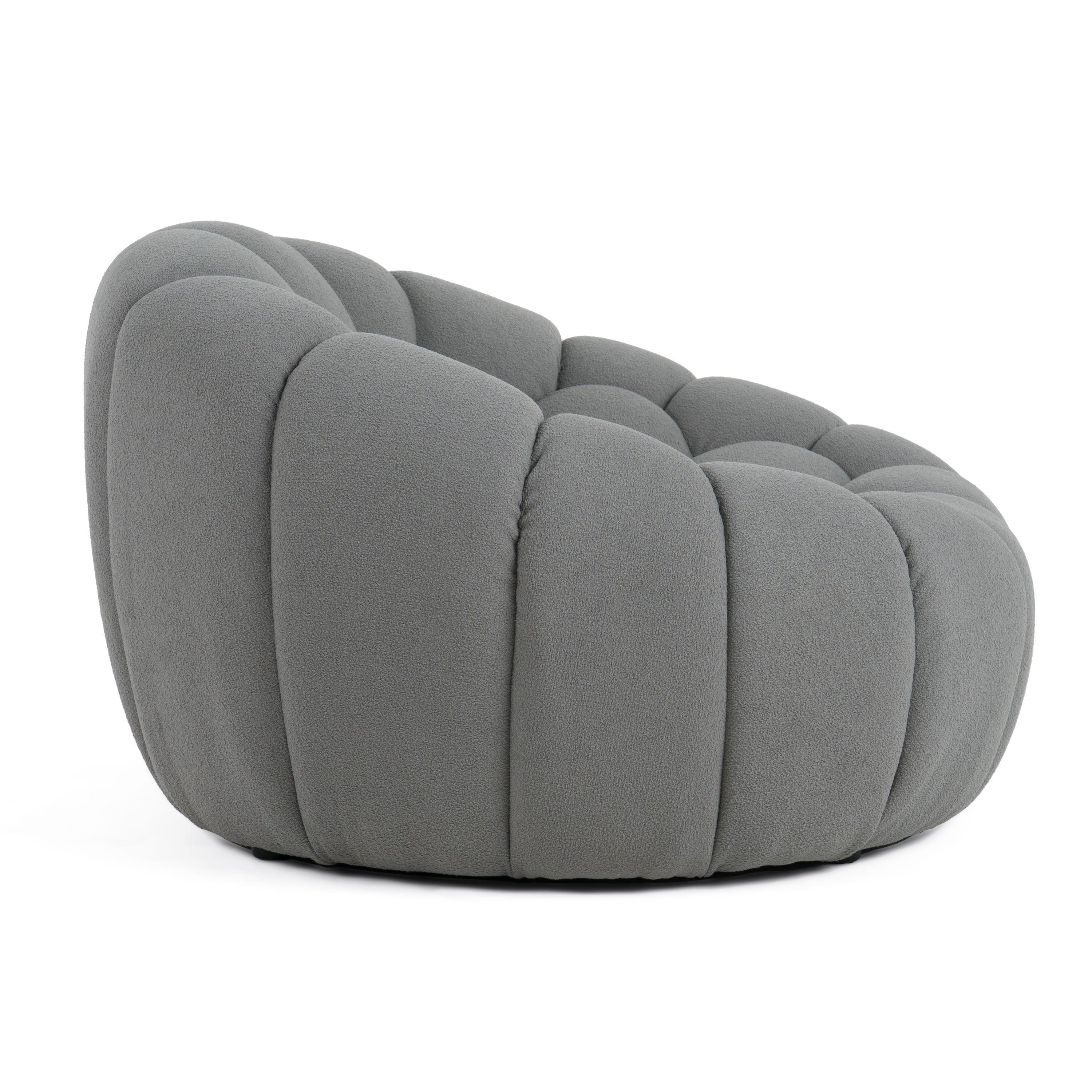 Divani Casa Yolonda Modern Curved Fabric Chair