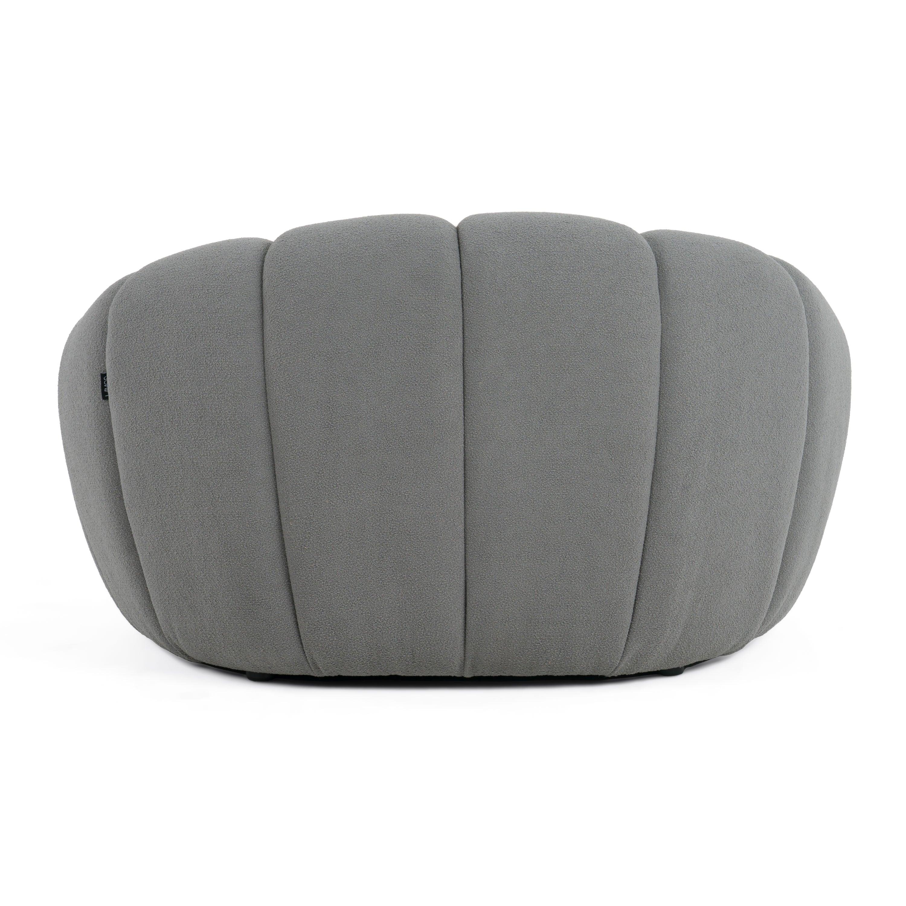 Divani Casa Yolonda Modern Curved Fabric Chair