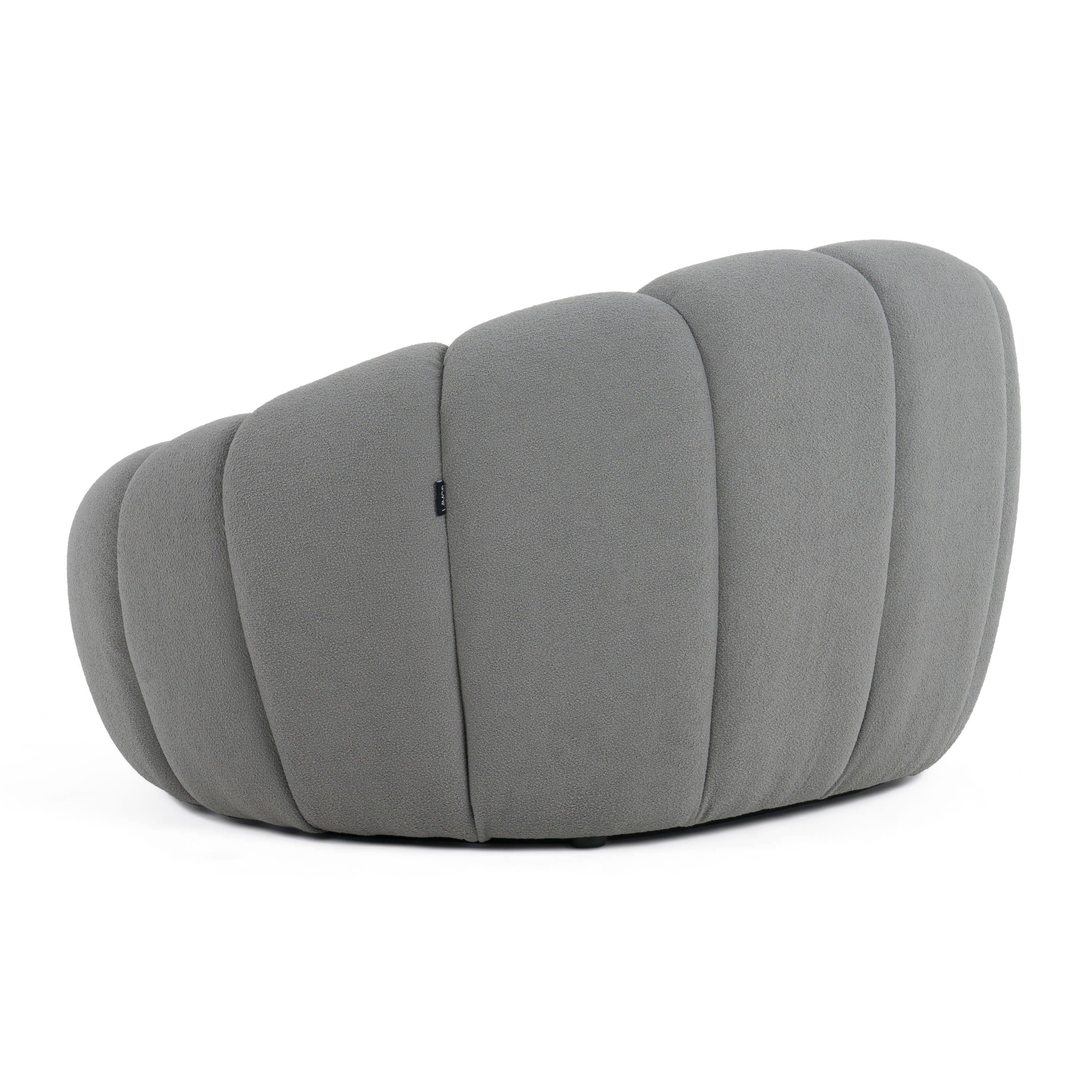 Divani Casa Yolonda Modern Curved Fabric Chair