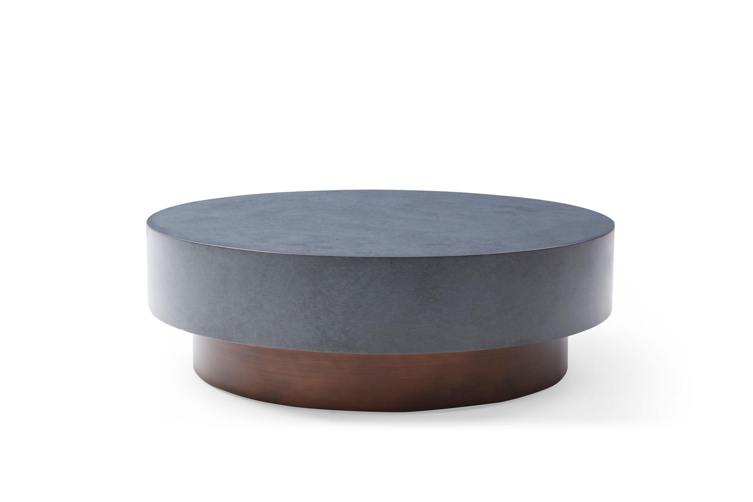 Modrest Zachary Modern Metal Antique Copper Coffee Table