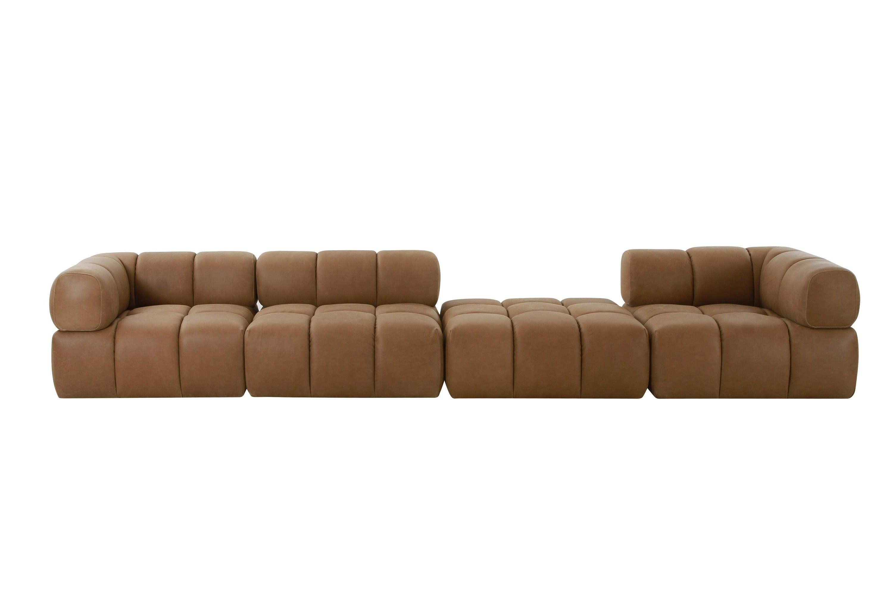 Divani Casa Everest Modern Leather Modular Armless Sectional Seat