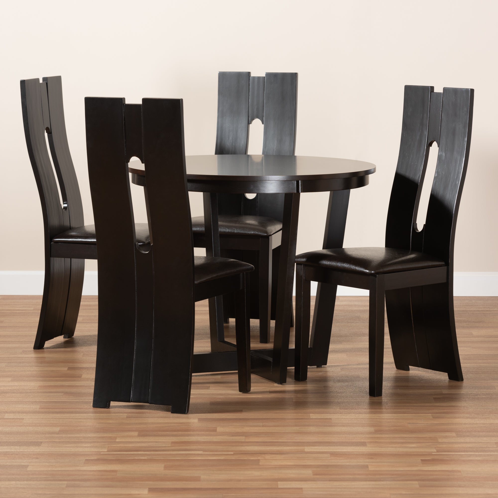 Sorley Modern Dining Table & Dining Chairs 5-Piece-Dining Set-Baxton Studio - WI-Wall2Wall Furnishings