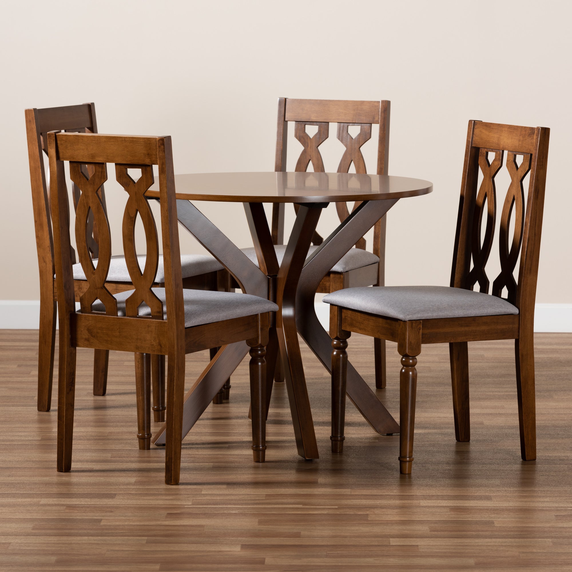 Callie Modern Table & Dining Chairs 5-Piece-Dining Set-Baxton Studio - WI-Wall2Wall Furnishings