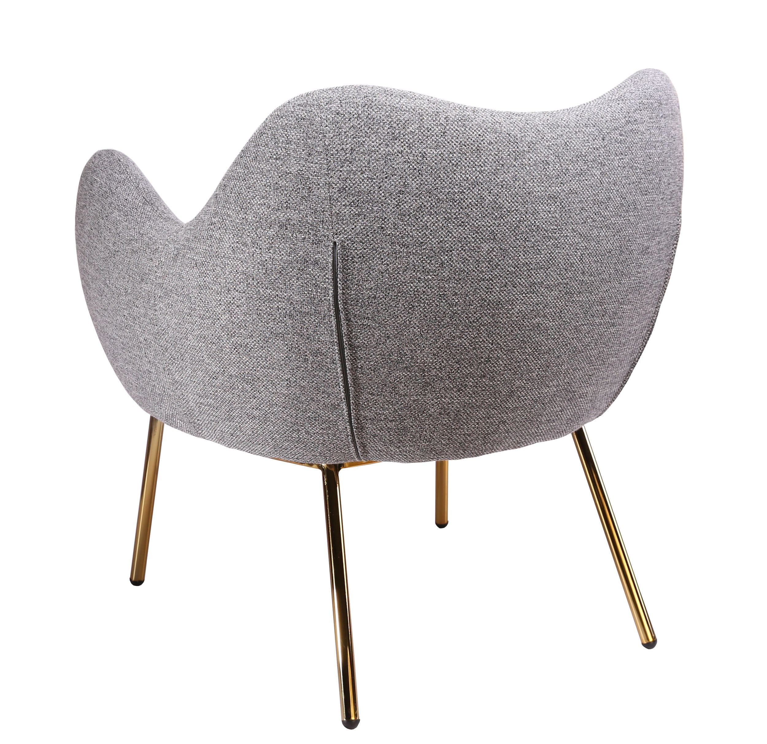 Modrest Cicero - Modern Grey Accent Chair-Lounge Chair-VIG-Wall2Wall Furnishings