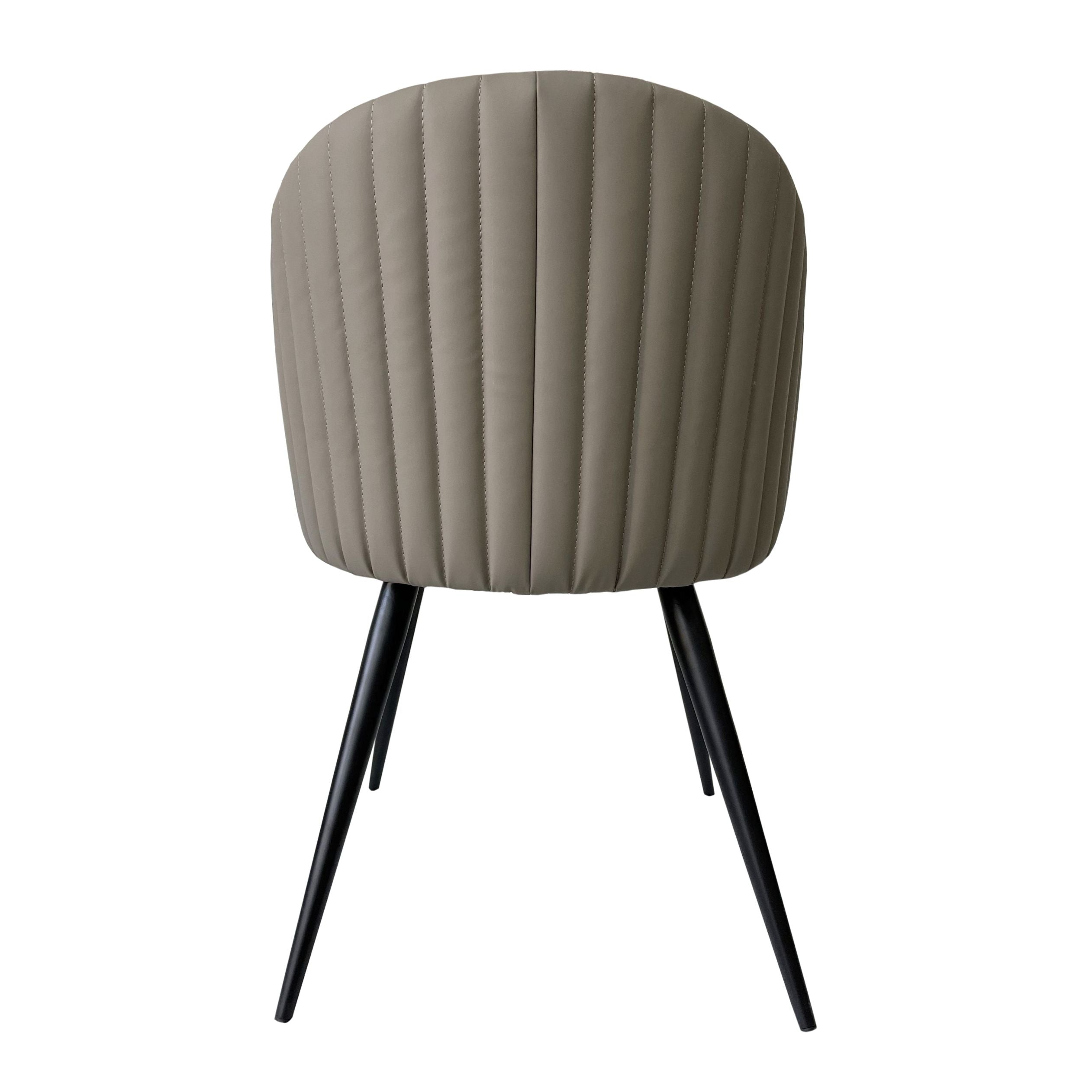 Modrest Marnie - Contemporary Gray + Cream Dining Chair-Dining Chair-VIG-Wall2Wall Furnishings