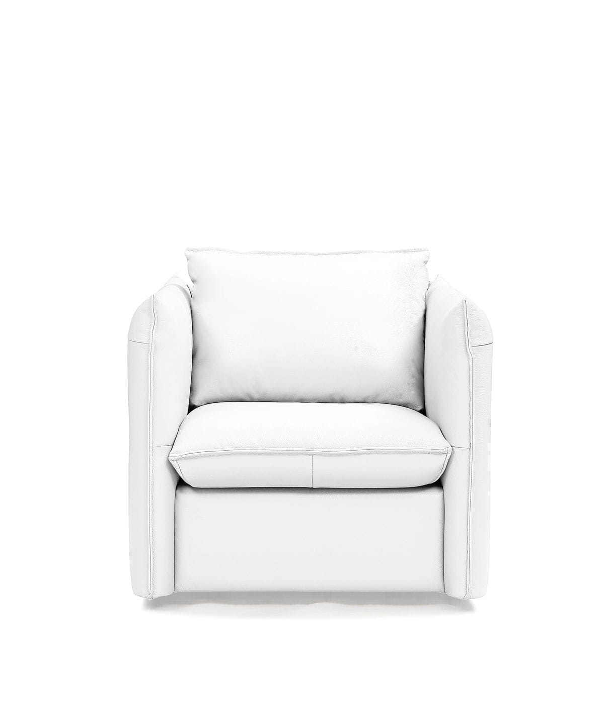 Divani Casa Tamworth - Modern White Leather Swivel Lounge Chair-Lounge Chair-VIG-Wall2Wall Furnishings