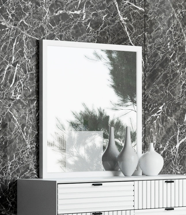 Nova Domus Valencia Contemporary White Mirror-Mirror-VIG-Wall2Wall Furnishings